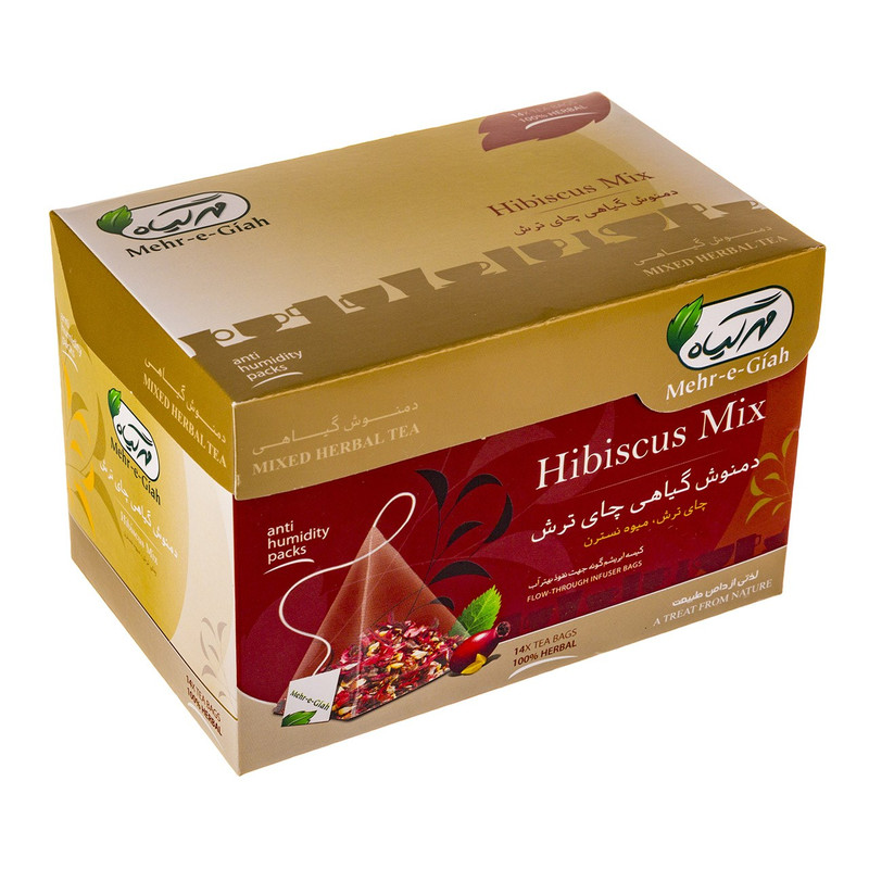 دمنوش گیاهی چای ترش مهرگیاه بسته14 عددی